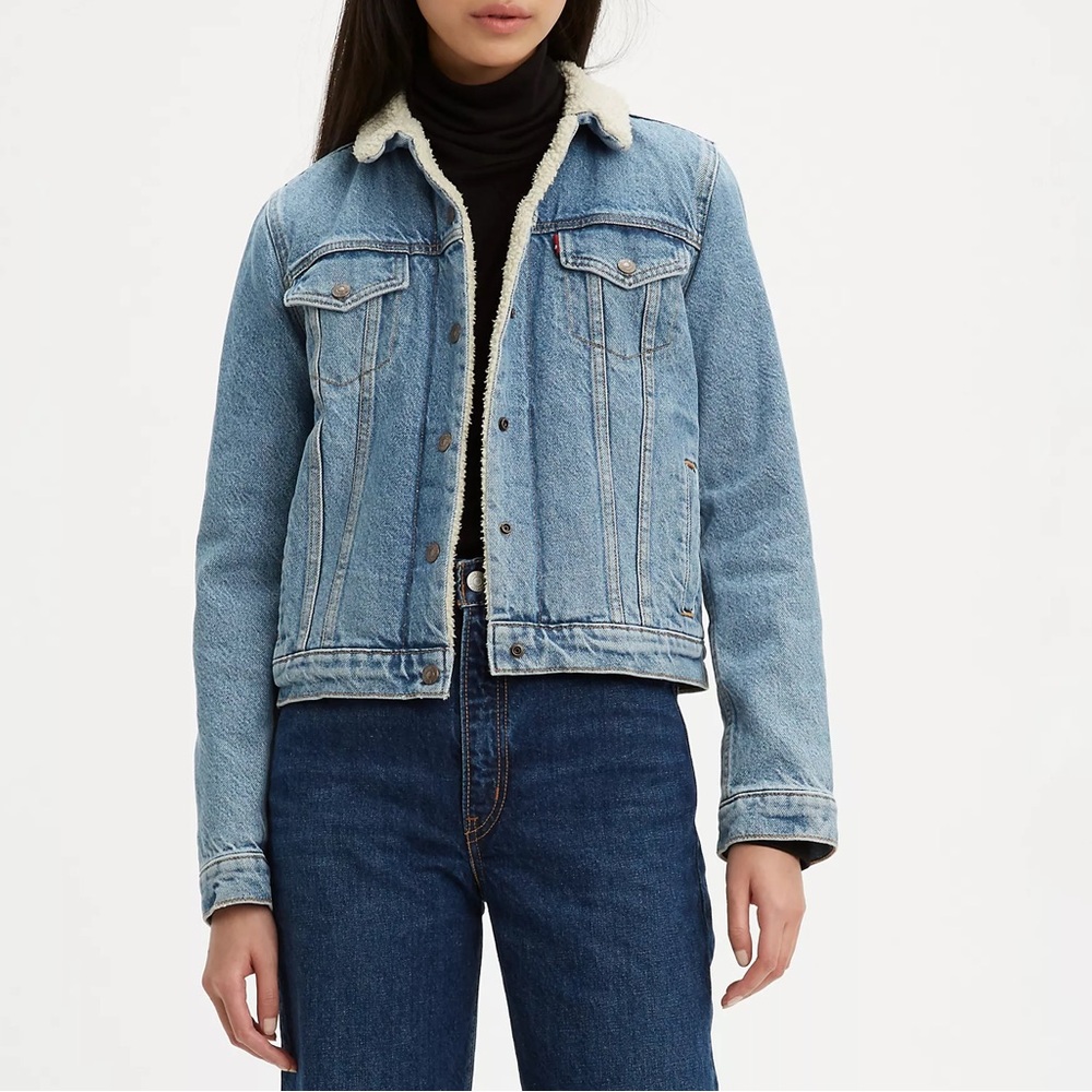 Levi's NWT Women's Original Sherpa Trucker denim jeans Jacket  XS